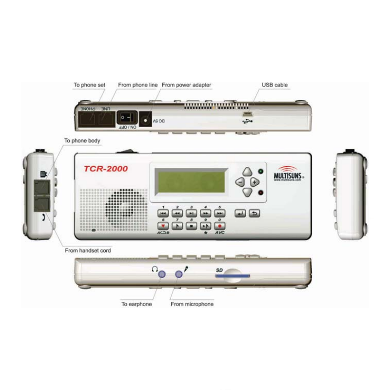 MicroLog TCR-2000 Single Channel Voice Recorder